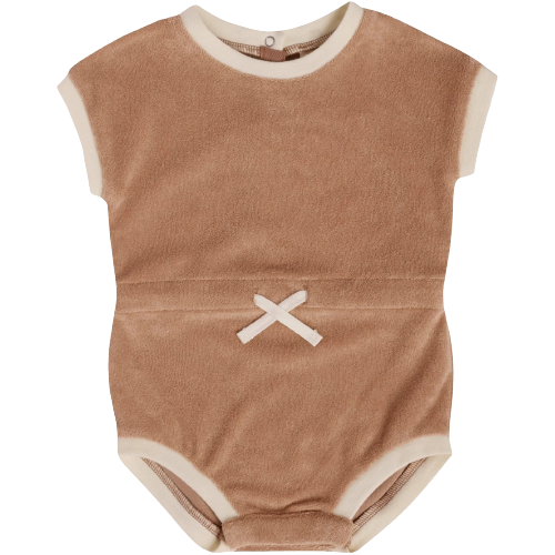 Quincy Mae Retro Romper | Clay
