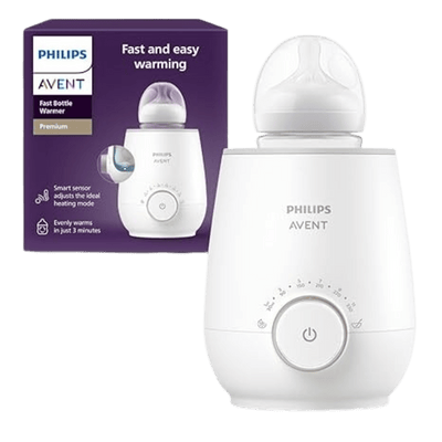 Philips Avent Premium Fast Bottle Warmer, with Smart Temperature Control, Water Bath Technology, Automatic Shut-off, Model SCF358