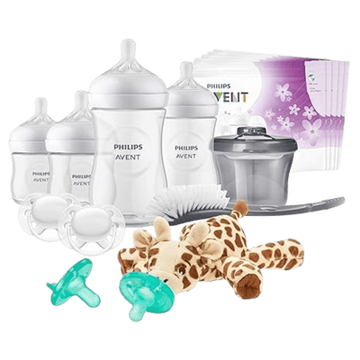 Philips AVENT Natural Baby Bottle with Natural Response Nipple, Essentials Baby Gift Set, SCD839/02