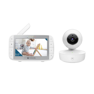 Motorola Baby Monitor VM36XL - Indoor Video with Camera, 480x272p, 1000ft Range, 2.4 GHz Wireless 5" Screen, 2-Way Audio, Remote Pan, Tilt, Zoom, Room Temperature Sensor, Lullabies, Night Vision