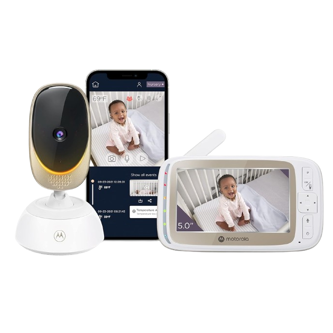 Motorola Baby Monitor VM85 - Indoor WiFi Video with Camera & Mood Light - HD 720p, Connects to Nursery App, 1000ft Range, 2-Way Audio, Remote Pan, Digital Tilt-Zoom, Temp, Lullabies, Night Vision