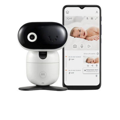 Motorola Baby Monitor Camera PIP1010 - WiFi Motorized Video Camera with HD 1080p - Connects to Smart Phone App - Remote Pan, Tilt, Zoom - Two-Way Audio, Room Temp Sensor, Lullabies, Night Vision