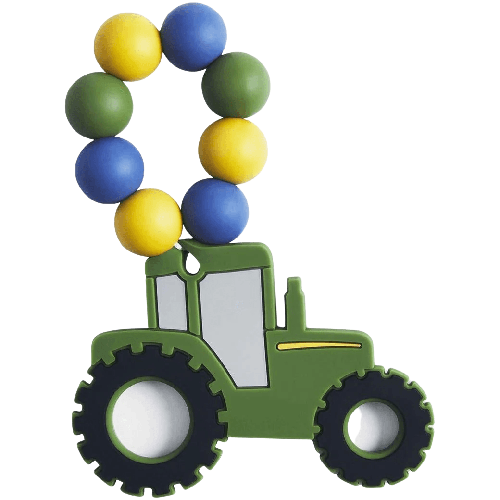 Mud Pie Green Tractor Silicone Teether