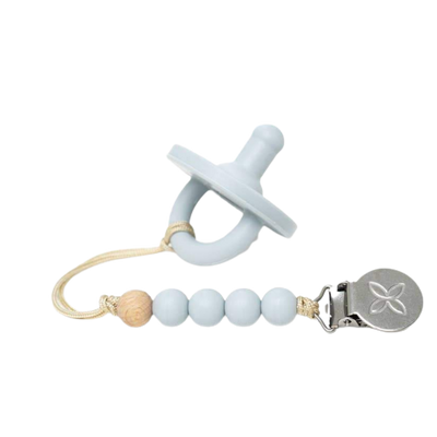 Pacifier with Paci Clip - Rain