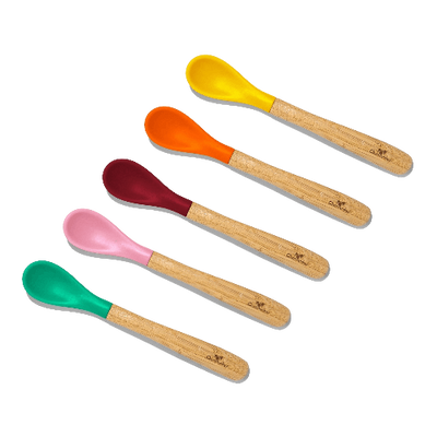 Avanchy Bamboo & Silicone Infant Spoons