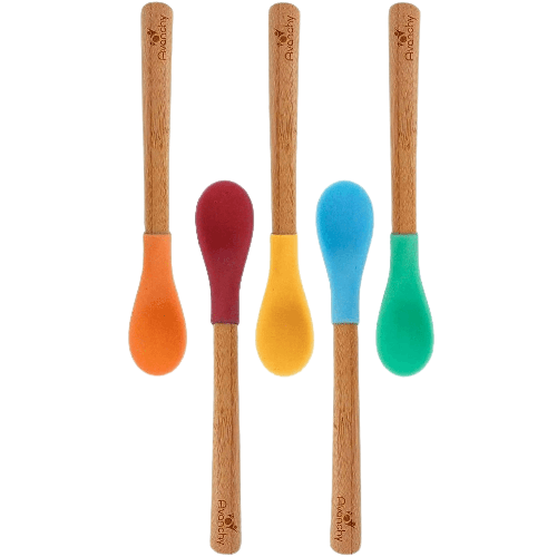 Avanchy Bamboo & Silicone Infant Spoons