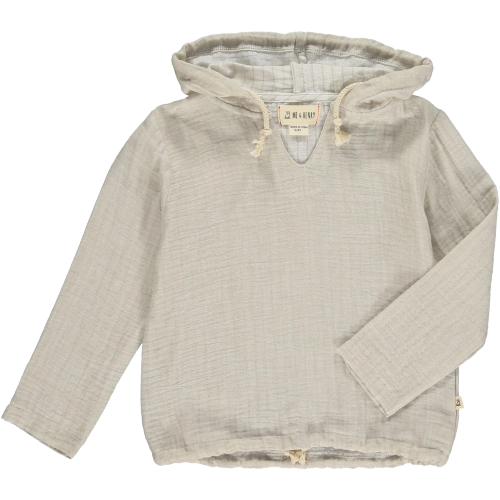 Me & Henry St.Ives Gauze Hooded Top | Stone
