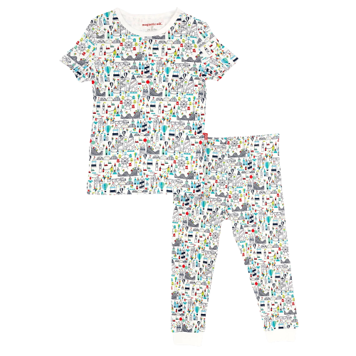 magnetic me fun fair organic cotton magnetic toddler pajama set