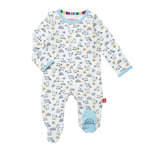 Magnetic Me Sealed With A Kiss Organic Cotton Magnetic Parent Favorite Footie