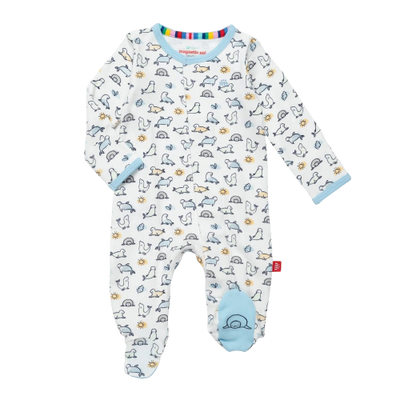 Magnetic Me Sealed With A Kiss Organic Cotton Magnetic Parent Favorite Footie
