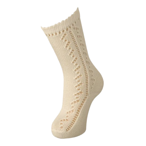 Beyond Creations- Carlomagno Baby Knee Openwork Scottish Yarn Socks- Camel