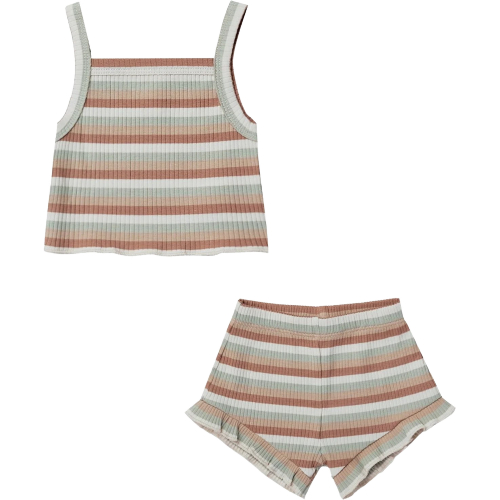 Quincy Mae Evie Tank And Shortie Set | Summer Stripe