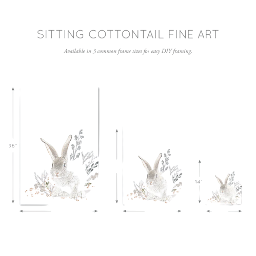 Oilo Cottontail Sitting Bunny Wall Art