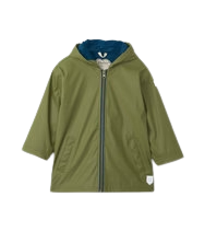 Hatley Forest Green Zip Splash Raincoat