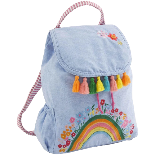 Mud Pie Rainbow Drawstring Backpack