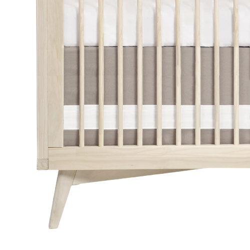 Oilo Solid Crib Skirt - Dove Taupe