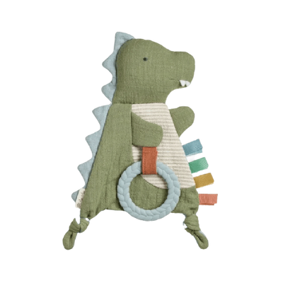 Bitzy Crinkle Dino Sensory Toy With Teether